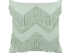 Set di 2 cuscini BACOPA Cotone 45 x 45 cm Verde Trama Chevron