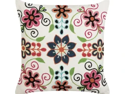 Set di 2 cuscini BAHRAICH Cotone 50 x 50 cm Multicolore Trama floreale