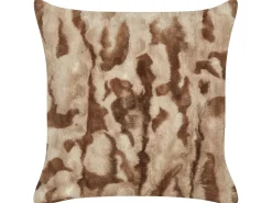 Set di 2 cuscini BAKIRA Finta pelliccia 45 x 45 cm Marrone Trama astratta