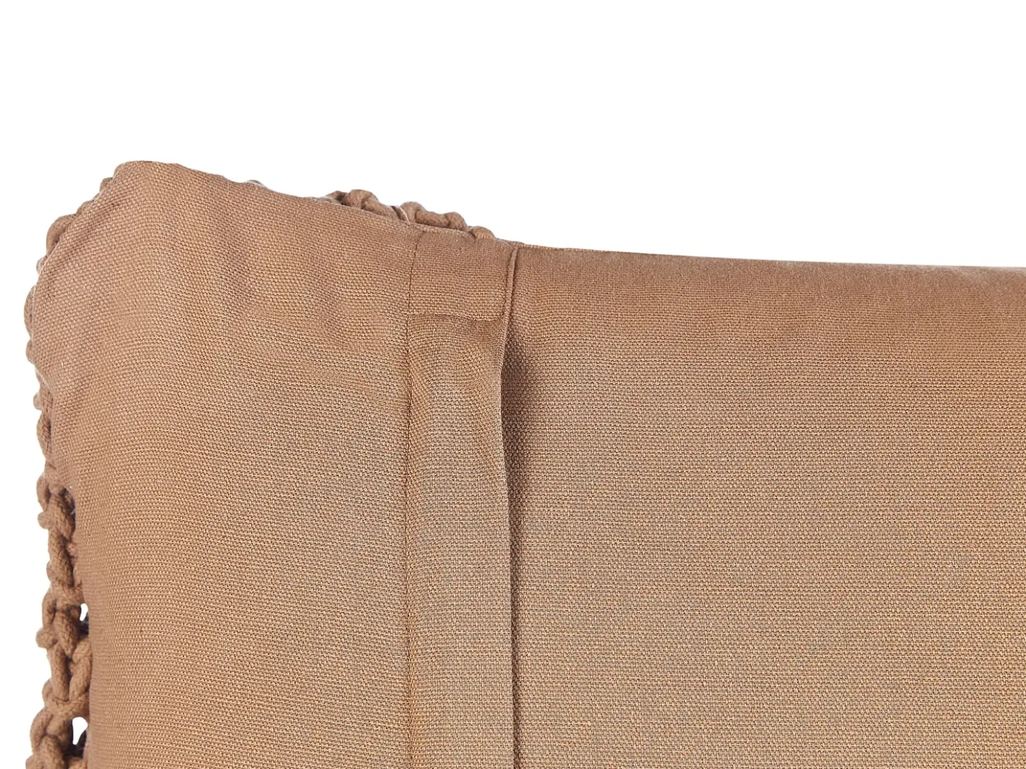 Set di 2 cuscini BAMIAN Cotone 45 x 45 cm Marrone chiaro Trama geometrica