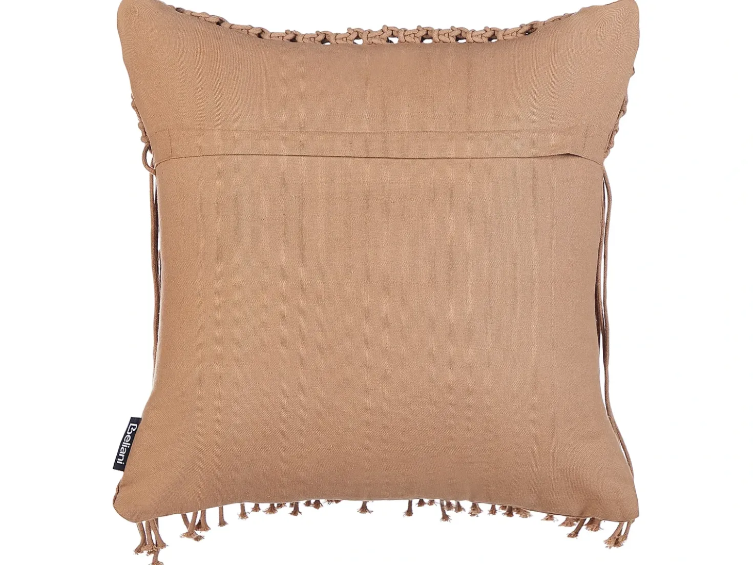 Set di 2 cuscini BAMIAN Cotone 45 x 45 cm Marrone chiaro Trama geometrica