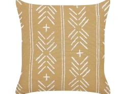 Set di 2 cuscini BANYAN Cotone 45 x 45 cm Beige sabbia Trama geometrica