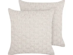 Set di 2 cuscini BASALIM 45 x 45 cm Beige Tinta unita
