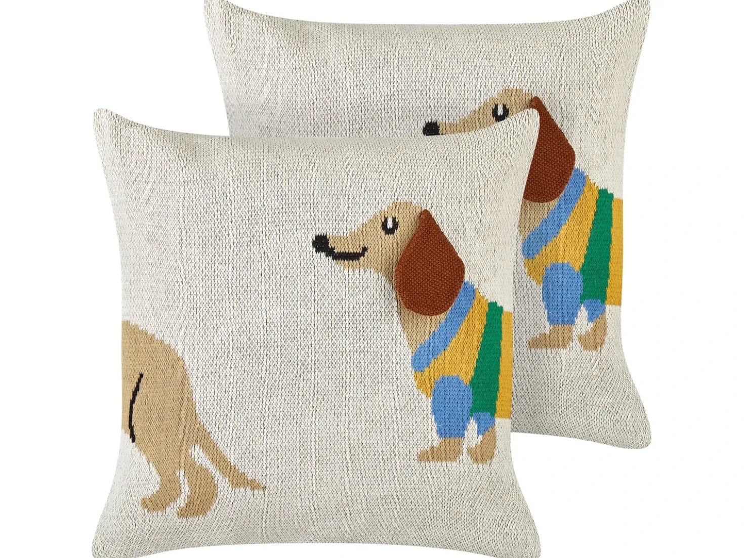 Set di 2 cuscini BATTAL Cotone 45 x 45 cm Beige