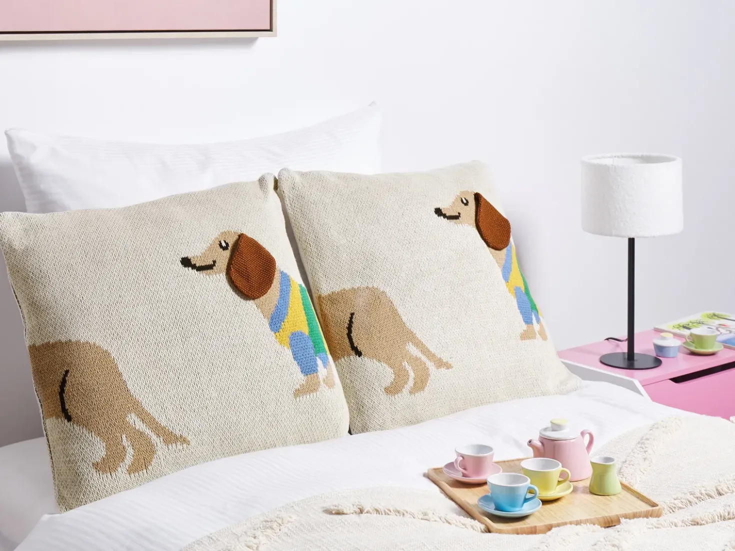Set di 2 cuscini BATTAL Cotone 45 x 45 cm Beige