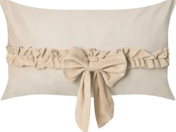 Set di 2 cuscini BELLE Velluto 30 x 50 cm Beige chiaro Tinta unita