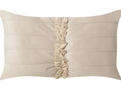Set di 2 cuscini BELLE Velluto 30 x 50 cm Beige chiaro Tinta unita