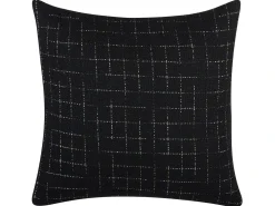 Set di 2 cuscini BELLFLOWER 45 x 45 cm Nero Trama geometrica