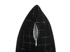 Set di 2 cuscini BELLFLOWER 45 x 45 cm Nero Trama geometrica
