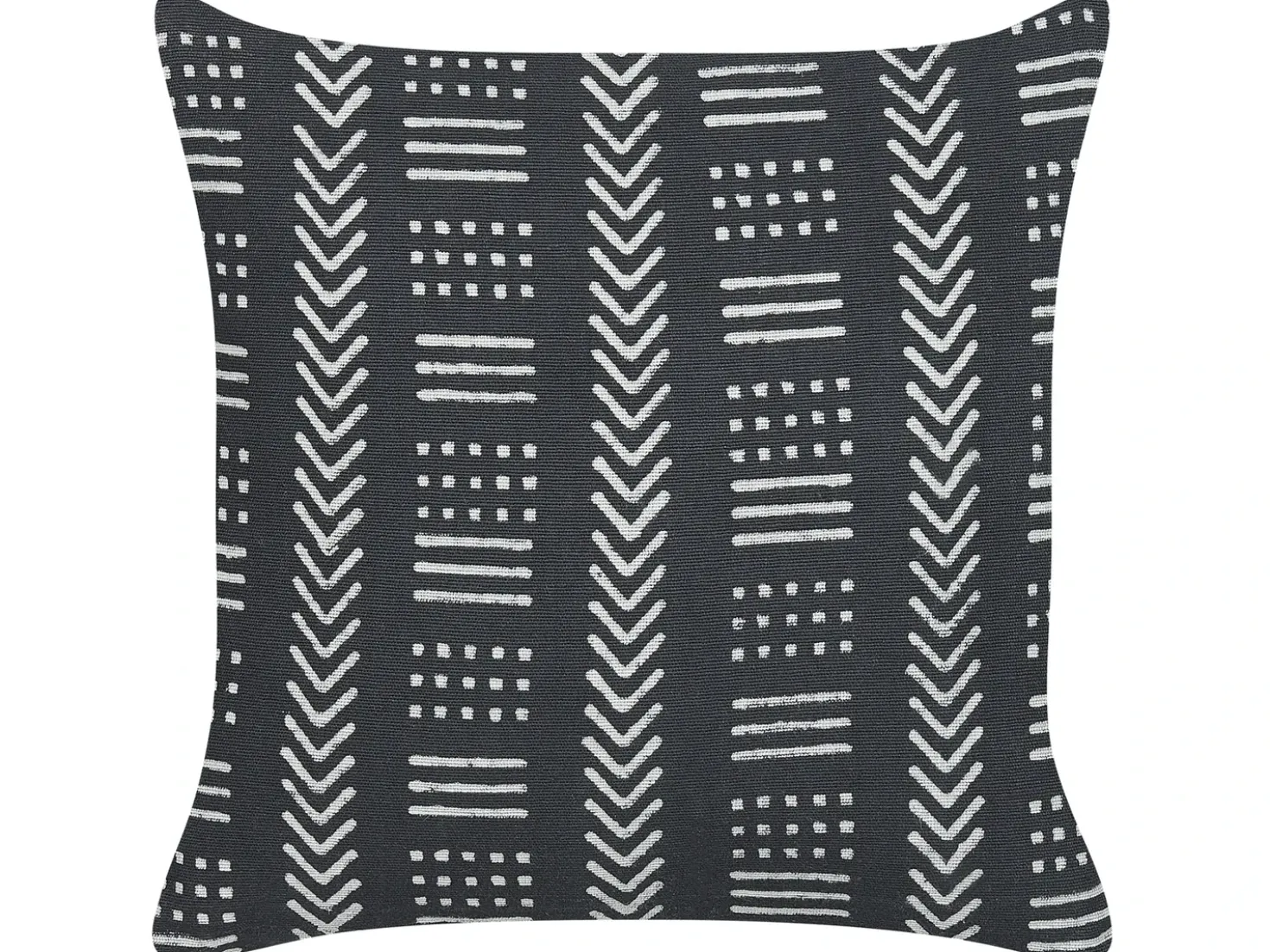 Set di 2 cuscini BENZOIN Cotone 45 x 45 cm Nero Trama geometrica