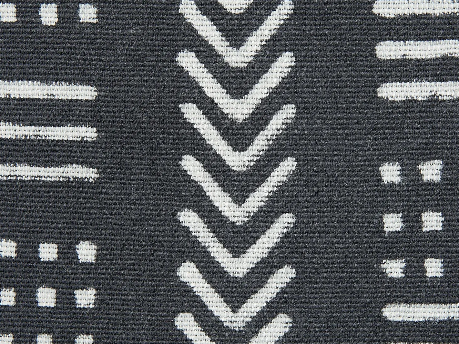 Set di 2 cuscini BENZOIN Cotone 45 x 45 cm Nero Trama geometrica