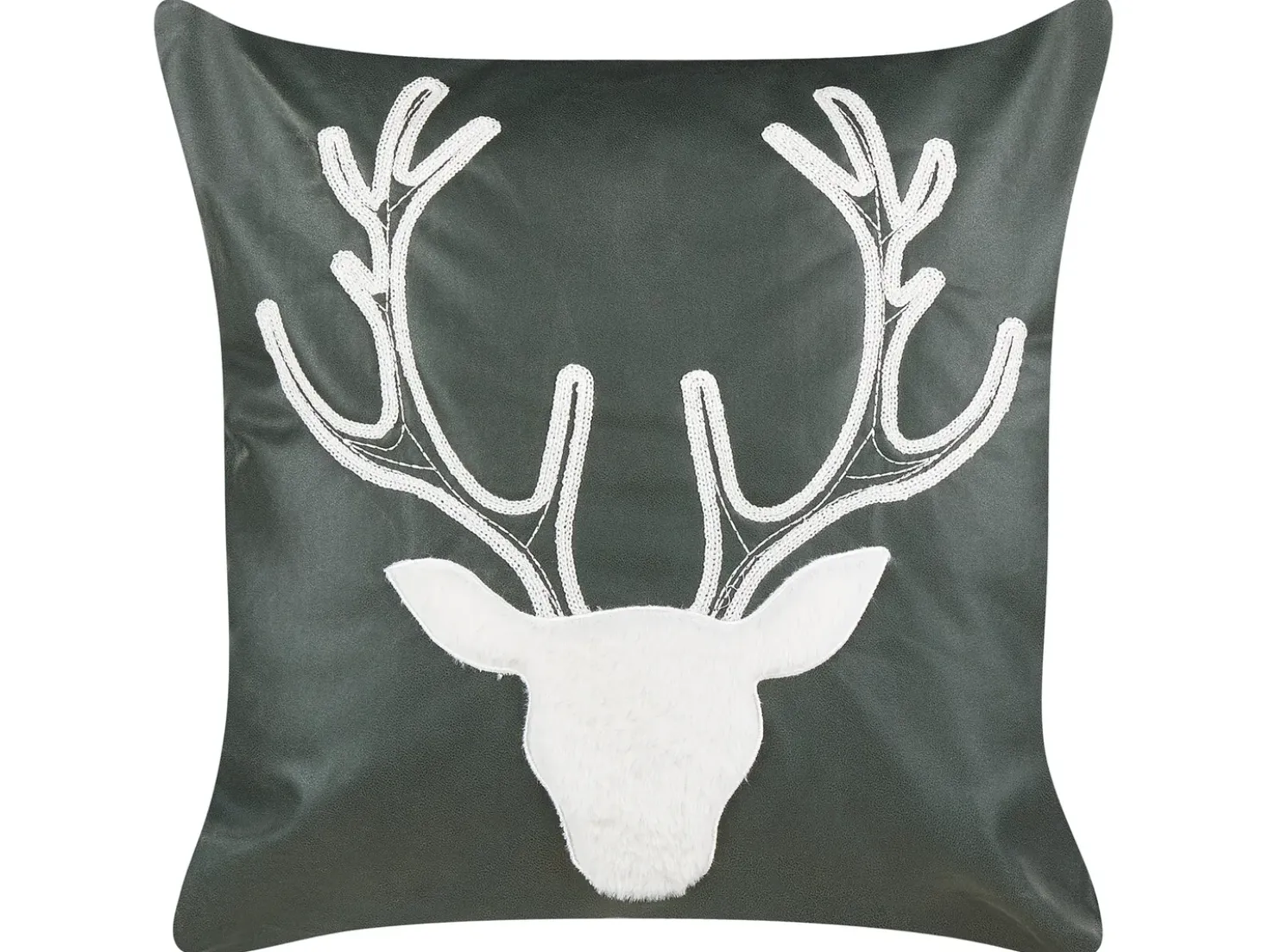Set di 2 cuscini BICOCCA Velluto 45 x 45 cm Verde scuro Modello natalizio