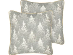 Set di 2 cuscini BILLBERGIA Cotone 45 x 45 cm Grigio Modello natalizio