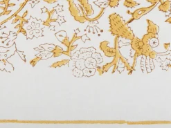 Set di 2 cuscini BILOBA Cotone 45 x 45 cm Giallo Trama floreale