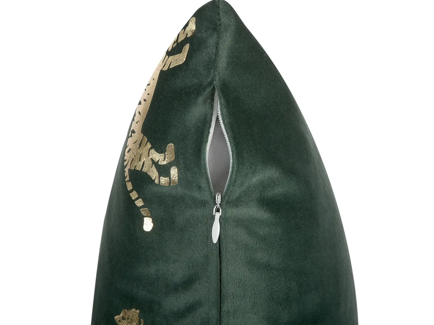 Set di 2 cuscini BLUEBELL Velluto 45 x 45 cm Verde scuro Trama animale