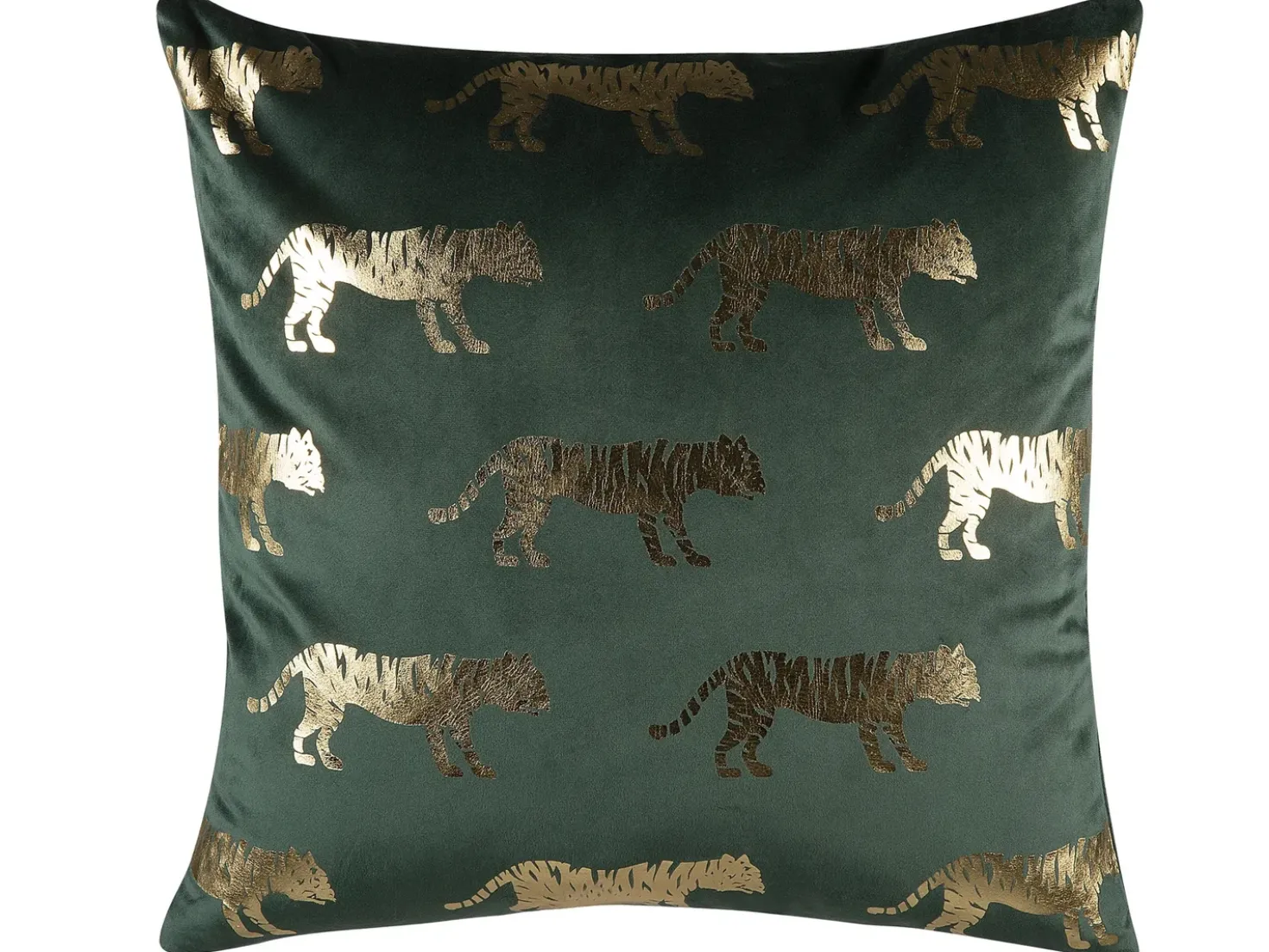 Set di 2 cuscini BLUEBELL Velluto 45 x 45 cm Verde scuro Trama animale
