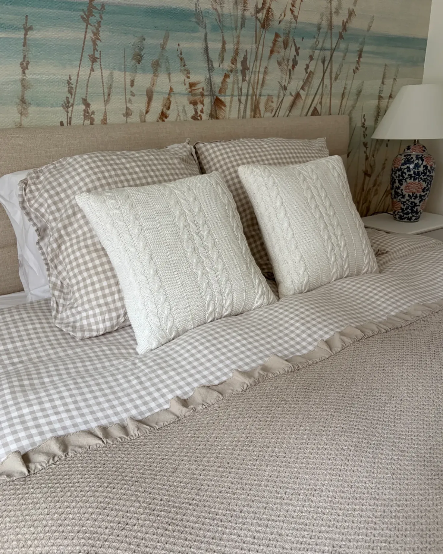 Set di 2 cuscini CADETIA Cotone 45 x 45 cm Bianco Tinta unita