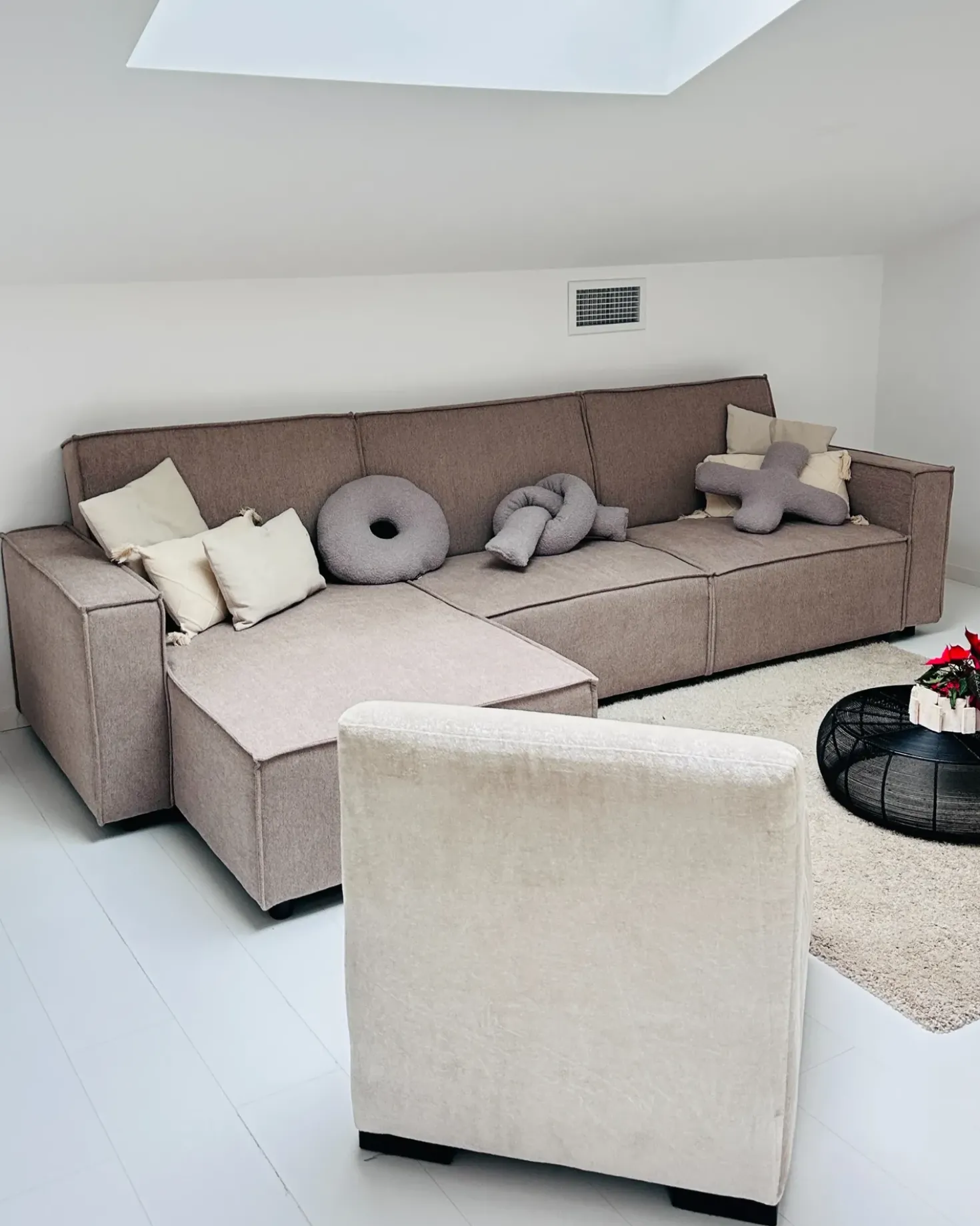 Set di 2 cuscini CAESIA Cotone 30 x 50 cm Beige chiaro Tinta unita