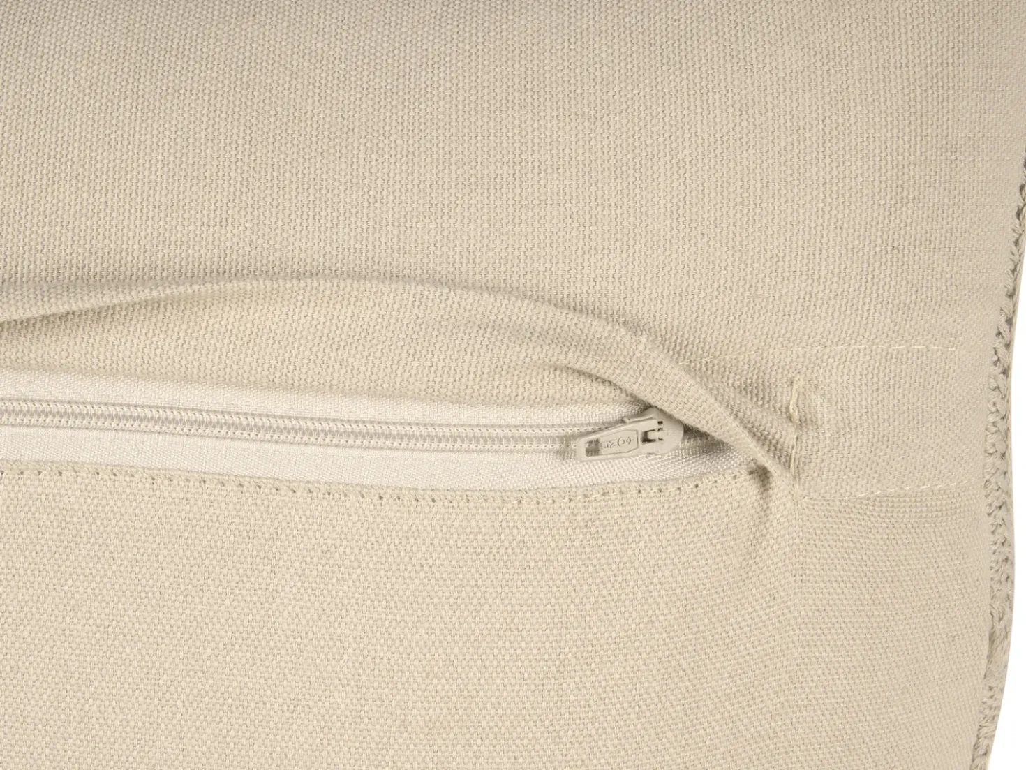 Set di 2 cuscini CAESIA Cotone 30 x 50 cm Beige chiaro Tinta unita