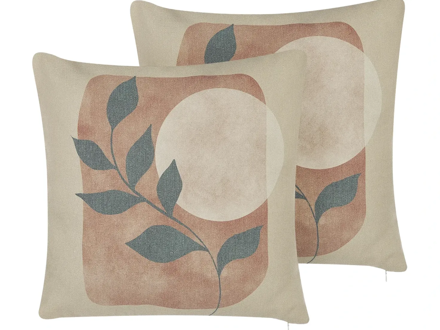 Set di 2 cuscini CALLIOPSIS 45 x 45 cm Bianco Trama astratta