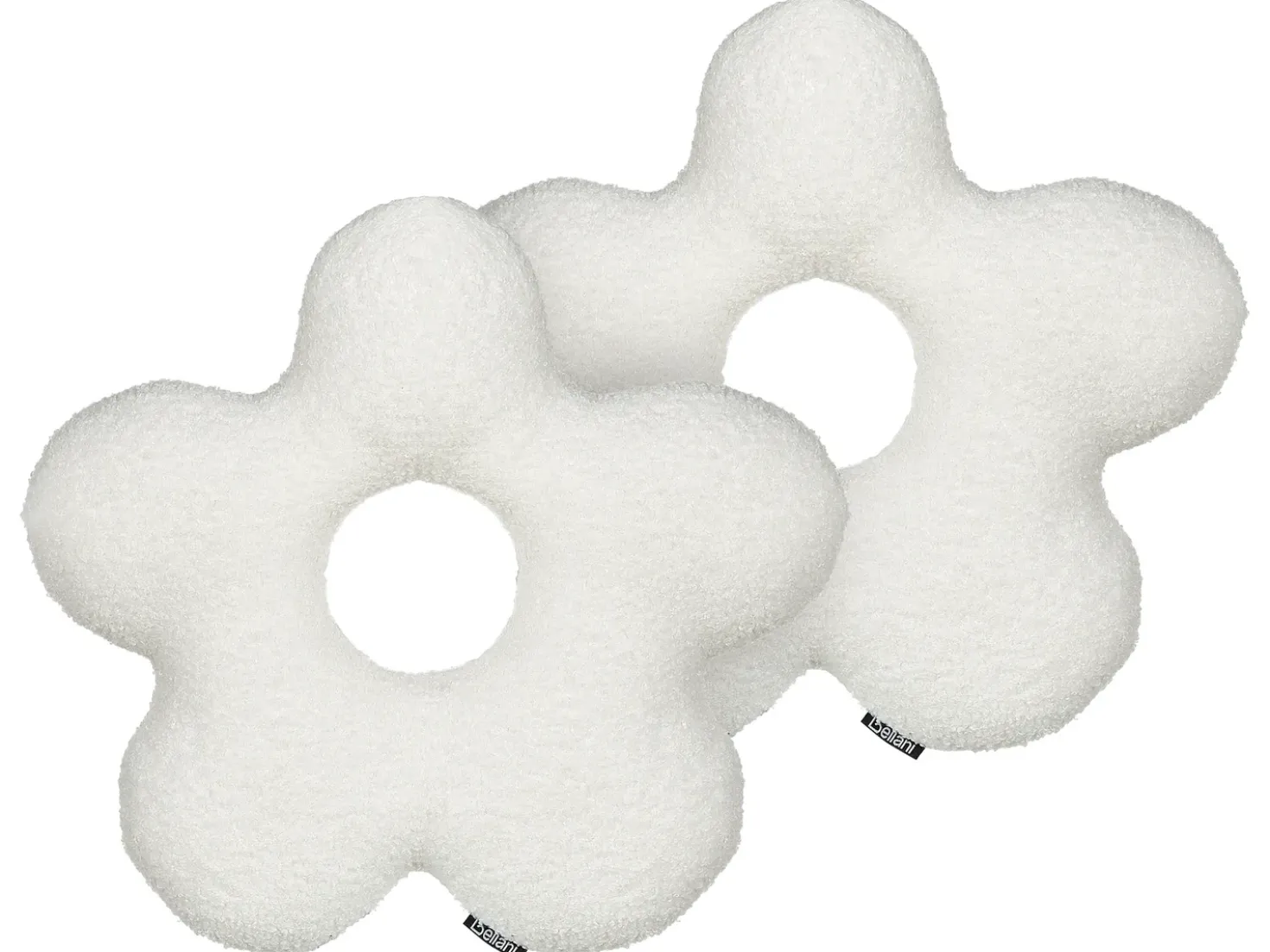 Set di 2 cuscini CAMPONULA Bouclé 40 x 40 cm Bianco sporco Tinta unita