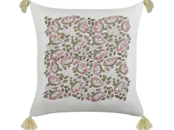 Set di 2 cuscini CARISSA Cotone 45 x 45 cm Multicolore Trama floreale