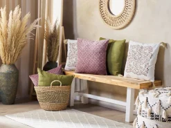 Set di 2 cuscini CARISSA Cotone 45 x 45 cm Multicolore Trama floreale