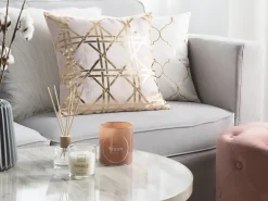 Set di 2 cuscini CASSIA 45 x 45 cm Rosa Trama geometrica