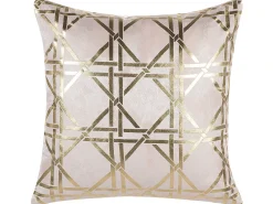Set di 2 cuscini CASSIA 45 x 45 cm Rosa Trama geometrica