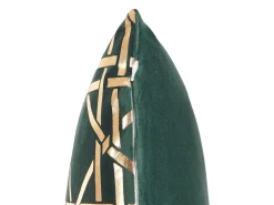 Set di 2 cuscini CASSIA 45 x 45 cm Verde scuro Trama geometrica