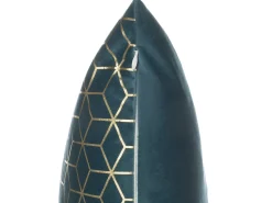 Set di 2 cuscini CELOSIA Velluto 45 x 45 cm Foglia di tè Trama geometrica