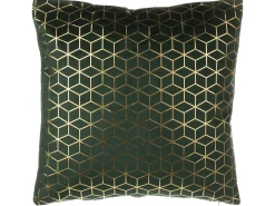 Set di 2 cuscini CELOSIA Velluto 45 x 45 cm Verde scuro Trama geometrica