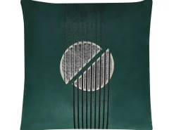 Set di 2 cuscini CEROPEGIA Velluto 45 x 45 cm Verde smeraldo Trama geometrica