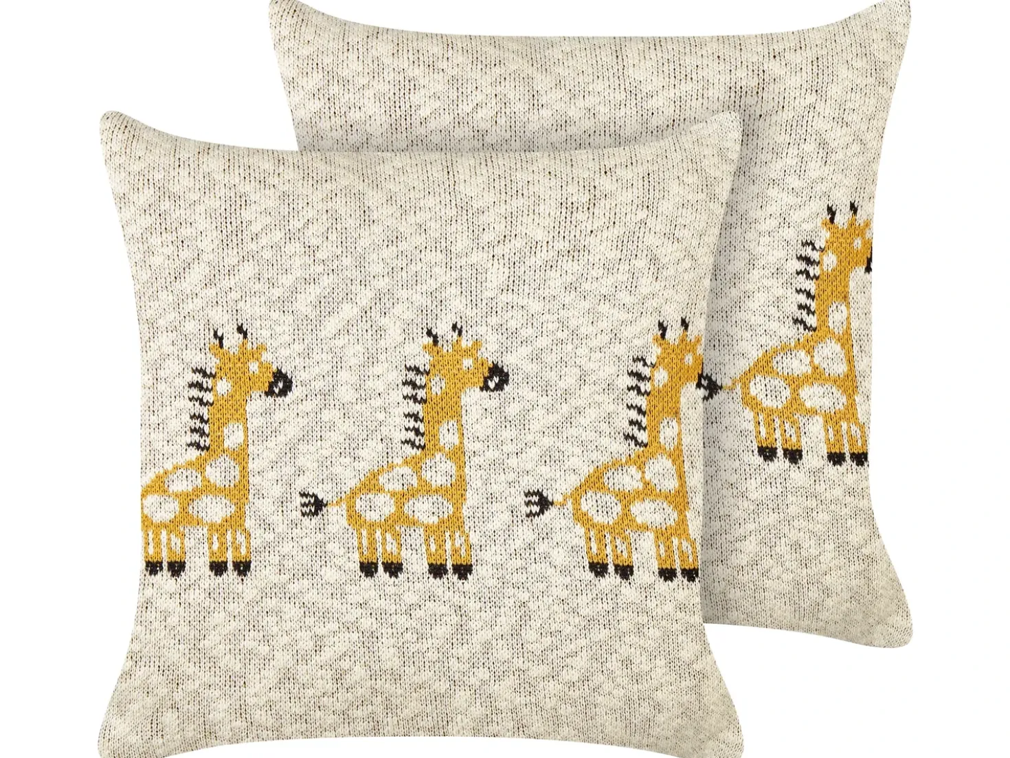 Set di 2 cuscini CHILARI Cotone 45 x 45 cm Beige