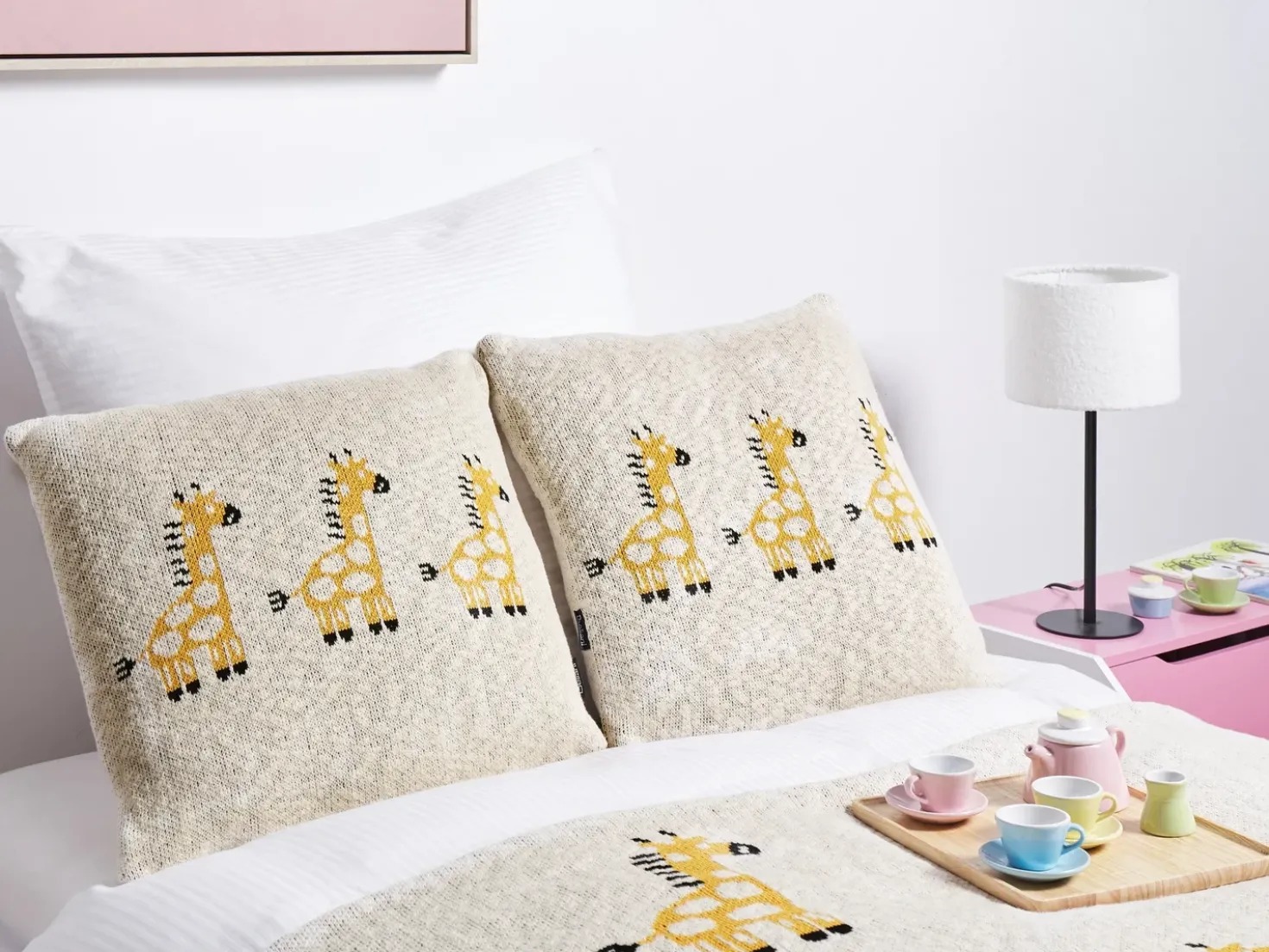 Set di 2 cuscini CHILARI Cotone 45 x 45 cm Beige