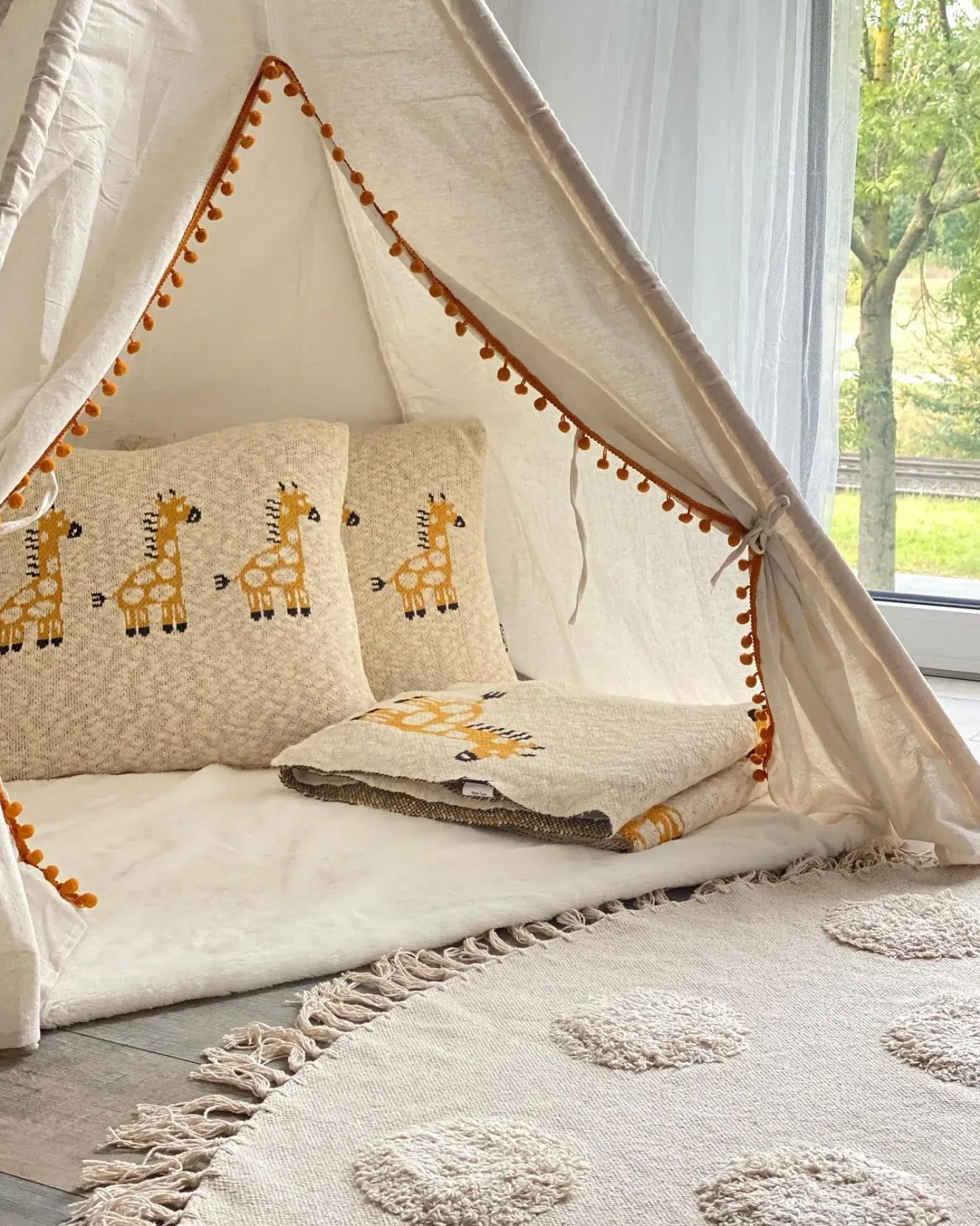 Set di 2 cuscini CHILARI Cotone 45 x 45 cm Beige