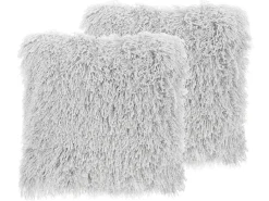 Set di 2 cuscini CIDE 45 x 45 cm Grigio chiaro Tinta unita