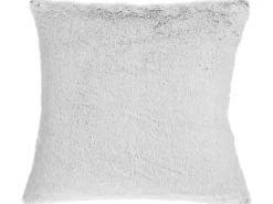 Set di 2 cuscini CLEMATIS Finta pelliccia 45 x 45 cm Grigio chiaro Tinta unita