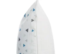 Set di 2 cuscini CLEOME 45 x 45 cm Bianco Grigio Blu Trama geometrica