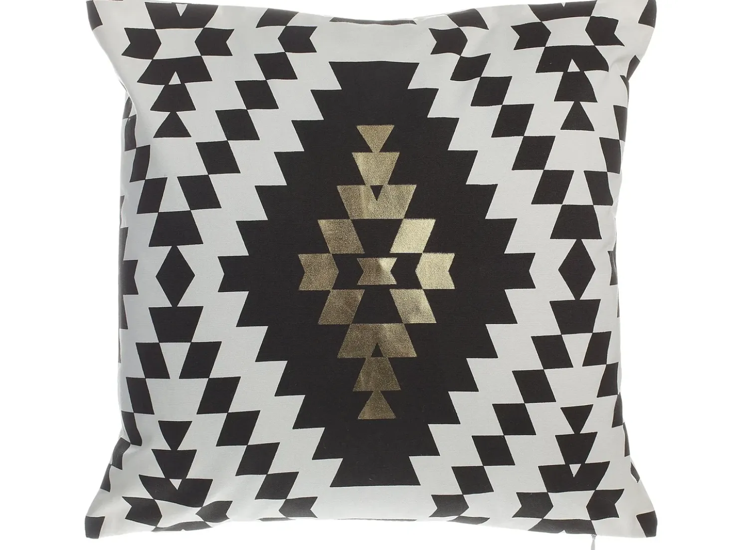 Set di 2 cuscini COLEUS Cotone 45 x 45 cm Nero Trama geometrica
