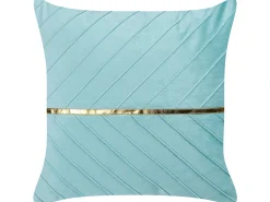 Set di 2 cuscini CONEFLOWER 45 x 45 cm Azzurro A strisce