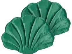 Set di 2 cuscini CONSOLIDA Velluto 47 x 35 cm Verde smeraldo Tinta unita