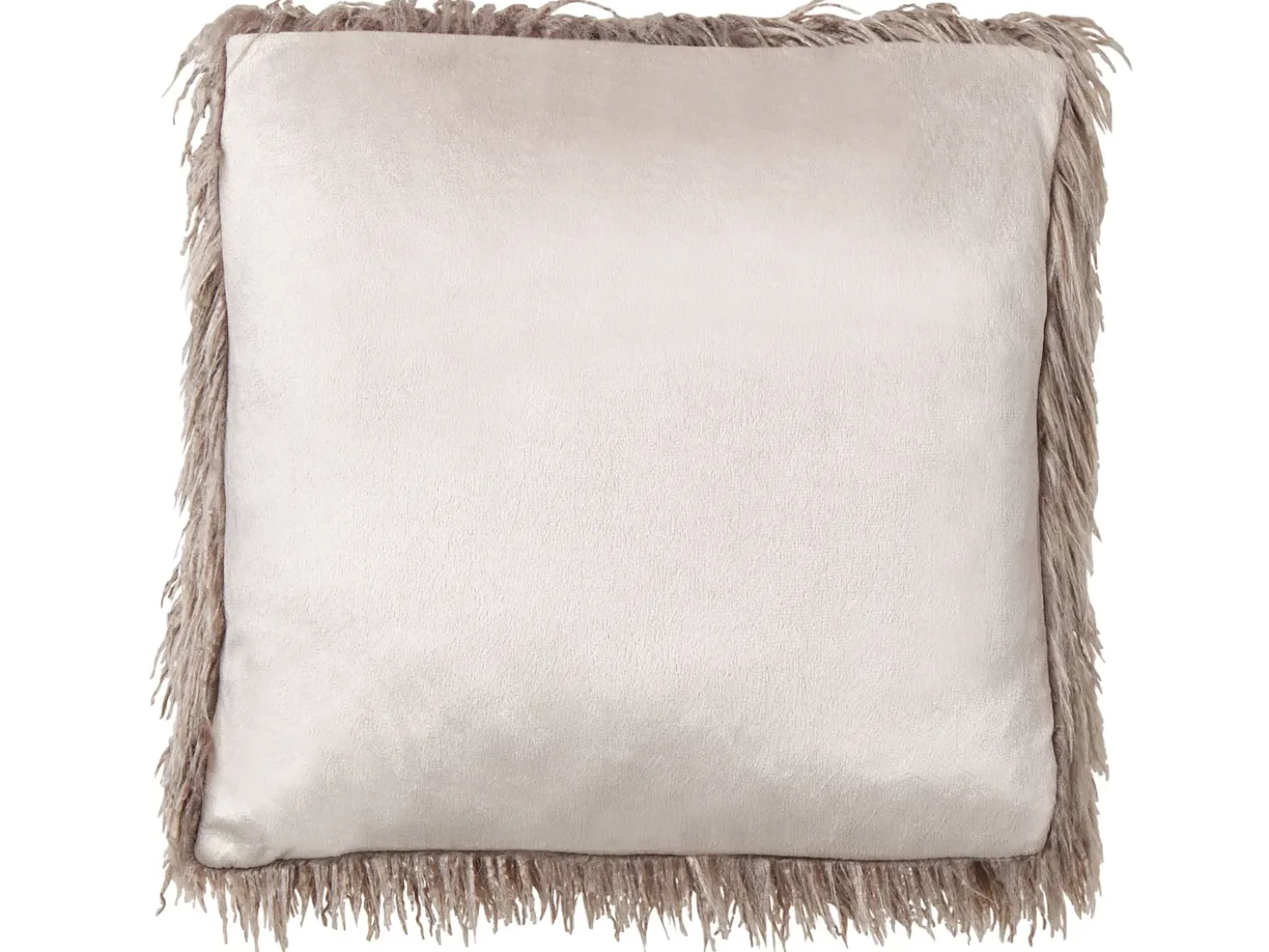 Set di 2 cuscini COROKIA Finta pelliccia 45 x 45 cm Beige Tinta unita