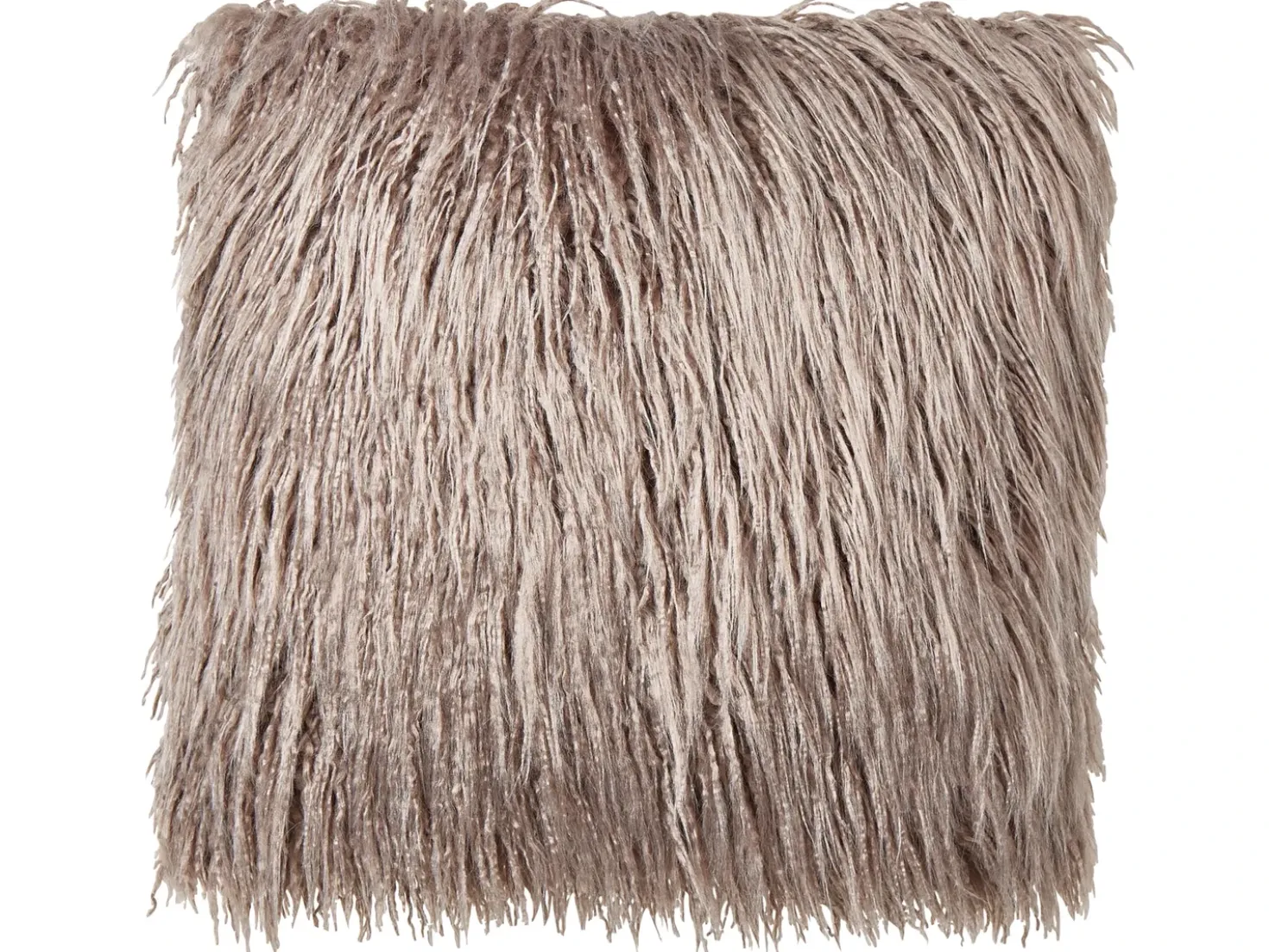 Set di 2 cuscini COROKIA Finta pelliccia 45 x 45 cm Beige Tinta unita