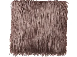 Set di 2 cuscini COROKIA Finta pelliccia 45 x 45 cm Marrone Tinta unita