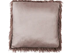 Set di 2 cuscini COROKIA Finta pelliccia 45 x 45 cm Marrone Tinta unita