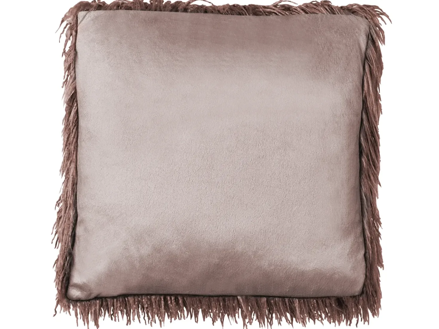Set di 2 cuscini COROKIA Finta pelliccia 45 x 45 cm Marrone Tinta unita