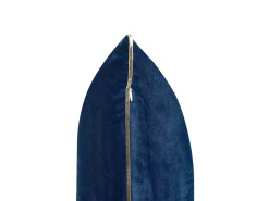 Set di 2 cuscini CROCUS Velluto 45 x 45 cm Blu scuro Trama astratta