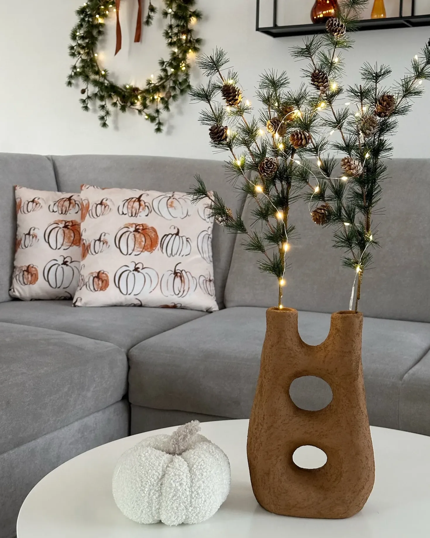 Set di 2 cuscini CUCURBITA Velluto 45 x 45 cm Beige Trama di piante