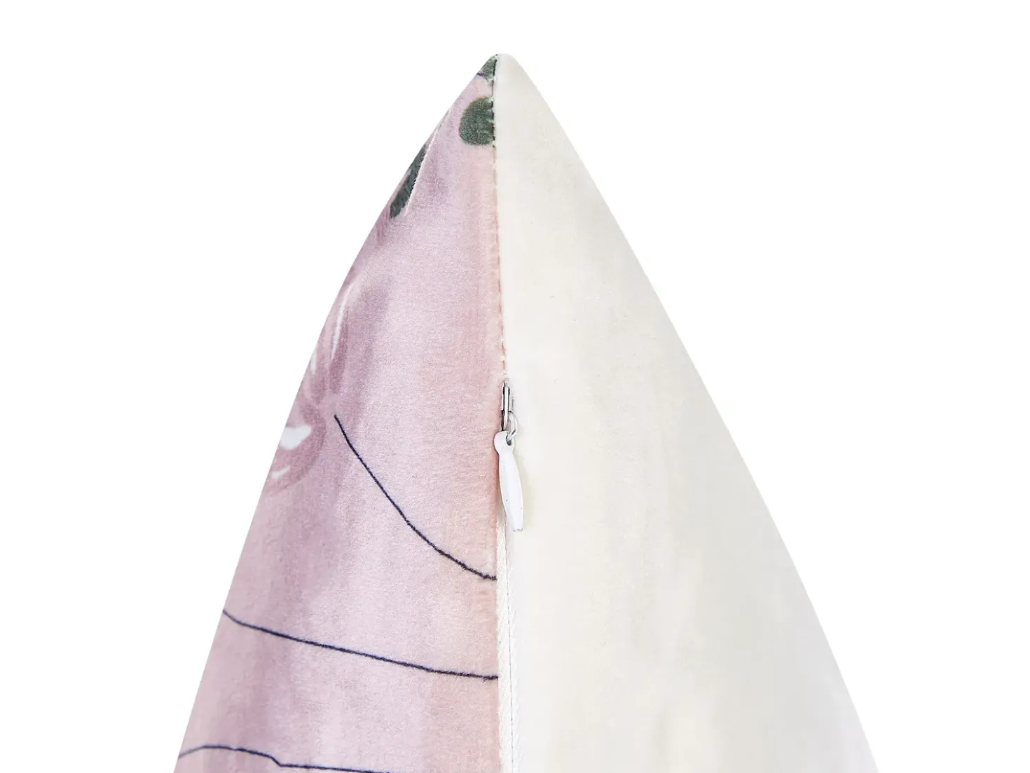 Set di 2 cuscini CYCLAMEN Velluto 45 x 45 cm Rosa pastello Trama floreale